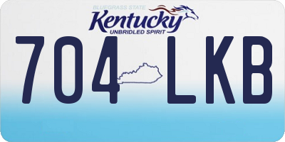 KY license plate 704LKB