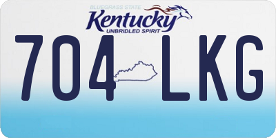KY license plate 704LKG
