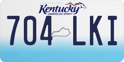 KY license plate 704LKI