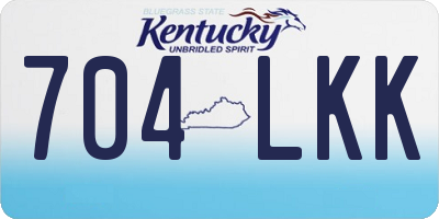 KY license plate 704LKK