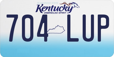KY license plate 704LUP