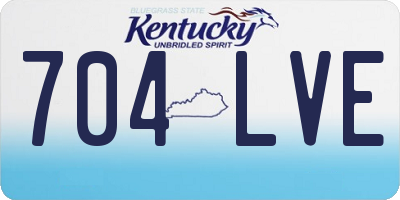 KY license plate 704LVE