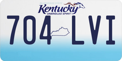 KY license plate 704LVI
