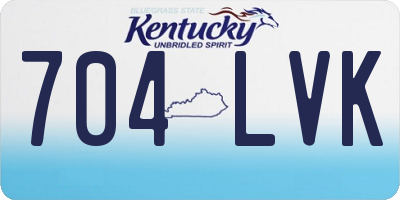 KY license plate 704LVK