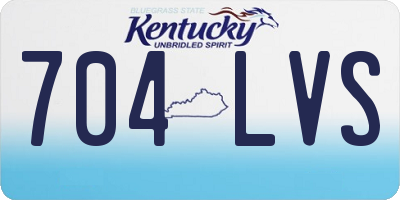 KY license plate 704LVS