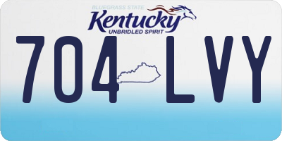 KY license plate 704LVY