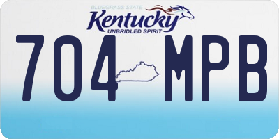 KY license plate 704MPB