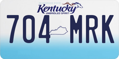KY license plate 704MRK