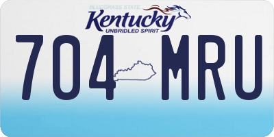 KY license plate 704MRU
