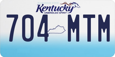 KY license plate 704MTM