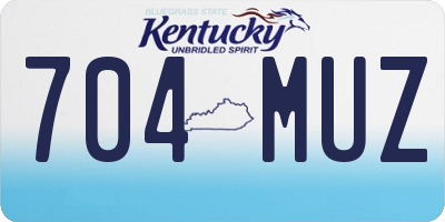 KY license plate 704MUZ