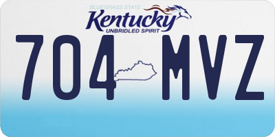 KY license plate 704MVZ