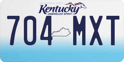 KY license plate 704MXT