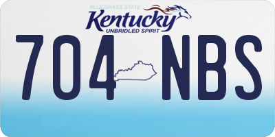 KY license plate 704NBS