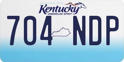 KY license plate 704NDP