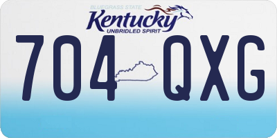 KY license plate 704QXG