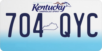 KY license plate 704QYC