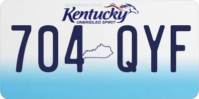 KY license plate 704QYF