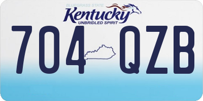 KY license plate 704QZB