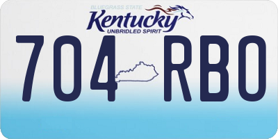 KY license plate 704RBO