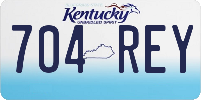 KY license plate 704REY