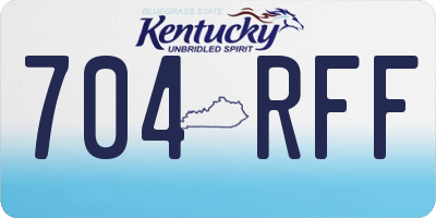 KY license plate 704RFF