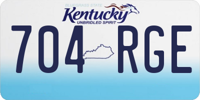 KY license plate 704RGE