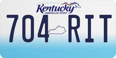 KY license plate 704RIT