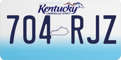 KY license plate 704RJZ