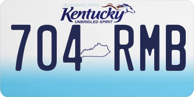 KY license plate 704RMB