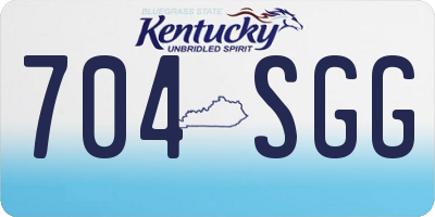 KY license plate 704SGG