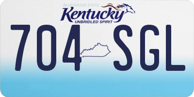 KY license plate 704SGL