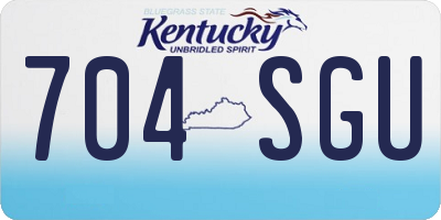 KY license plate 704SGU