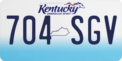 KY license plate 704SGV