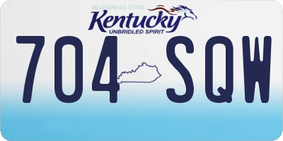 KY license plate 704SQW