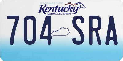 KY license plate 704SRA