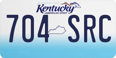 KY license plate 704SRC