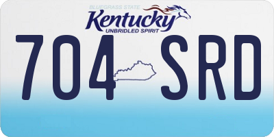 KY license plate 704SRD