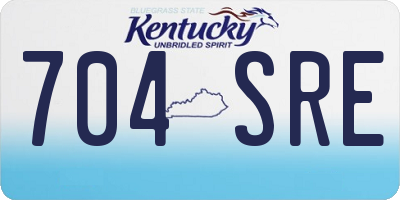 KY license plate 704SRE