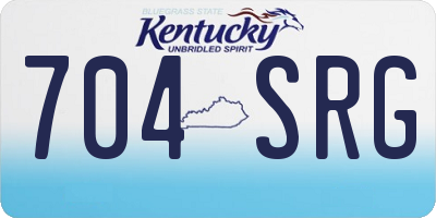 KY license plate 704SRG