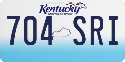 KY license plate 704SRI