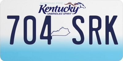 KY license plate 704SRK