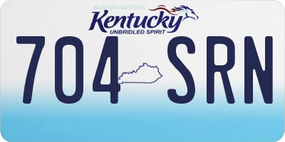 KY license plate 704SRN
