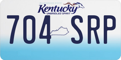 KY license plate 704SRP