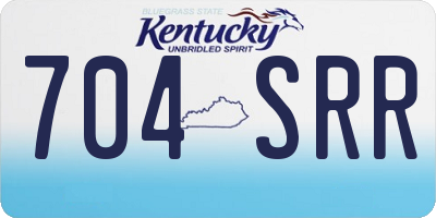 KY license plate 704SRR