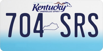 KY license plate 704SRS