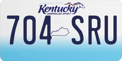 KY license plate 704SRU