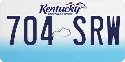 KY license plate 704SRW