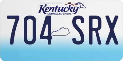 KY license plate 704SRX