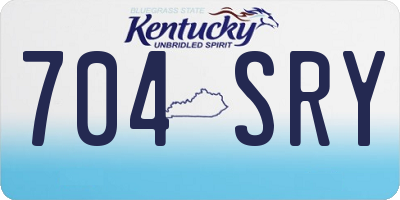 KY license plate 704SRY